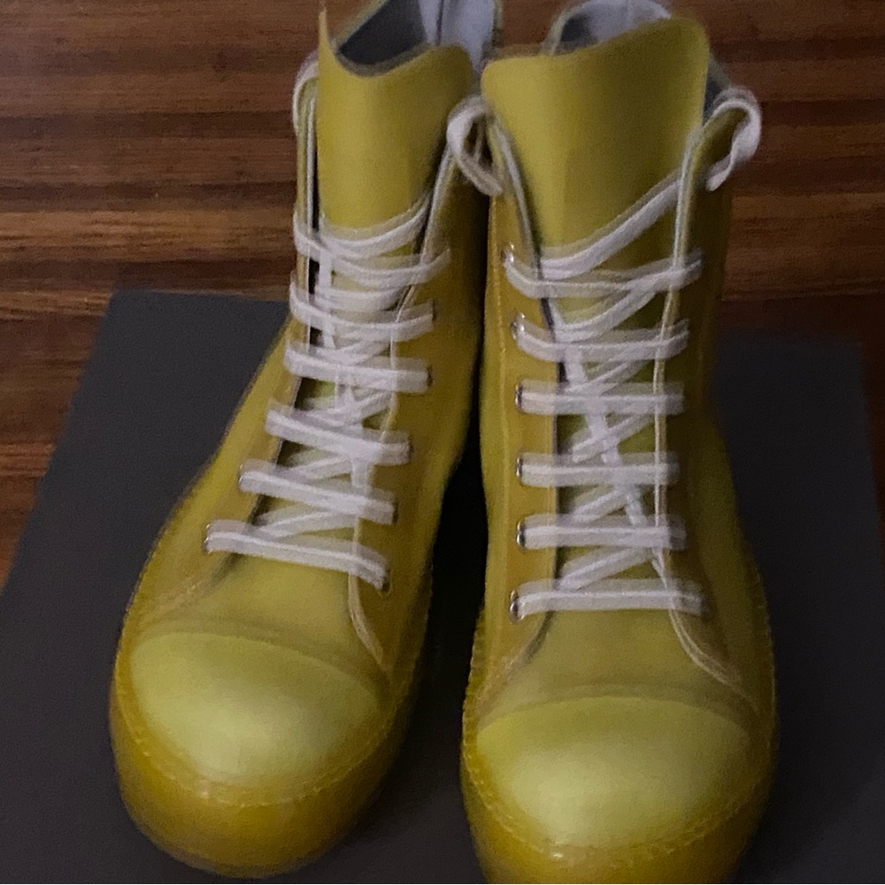 Rick Owens Ramones Yellow Lemon Transparent high size 42